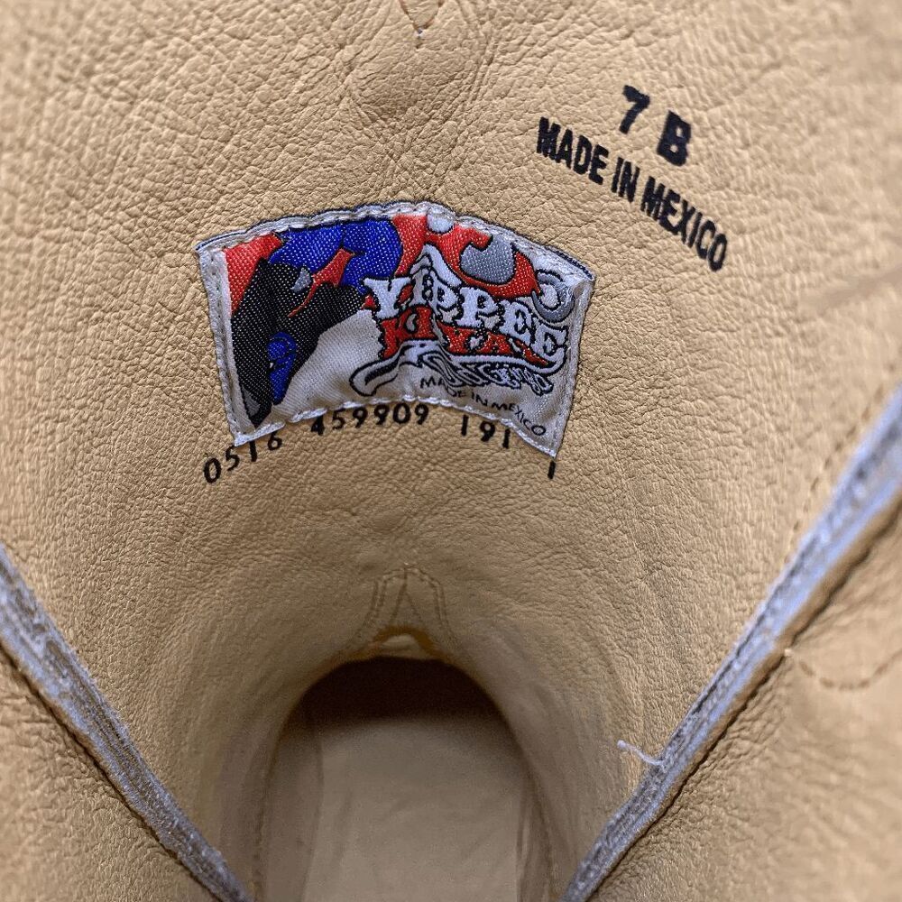Old Gringo Yippee Ki Yay Cowgirl Boots Leather Skull Headdress Embroidery Size 7 - Picture 9 of 10